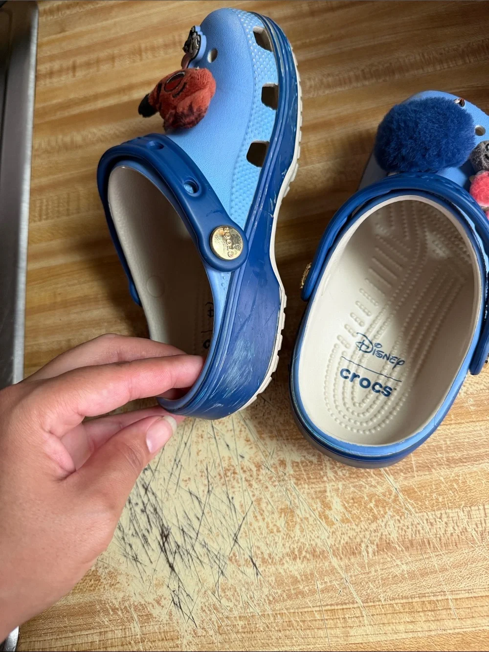 CROCS Kids Light Blue Classic Clogs with Fun Charms
